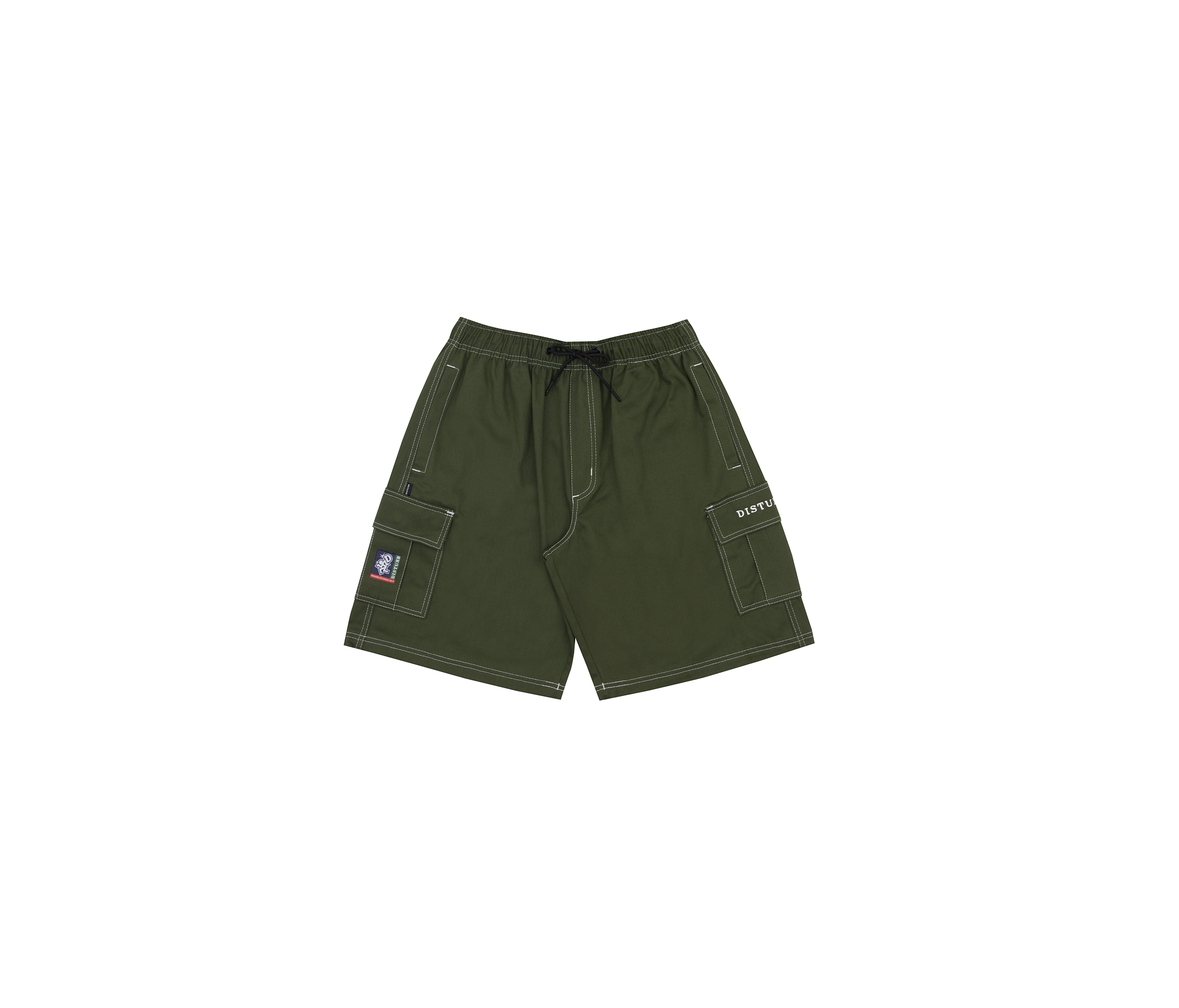 DISTURB - Shorts Fine Line Cargo in Green